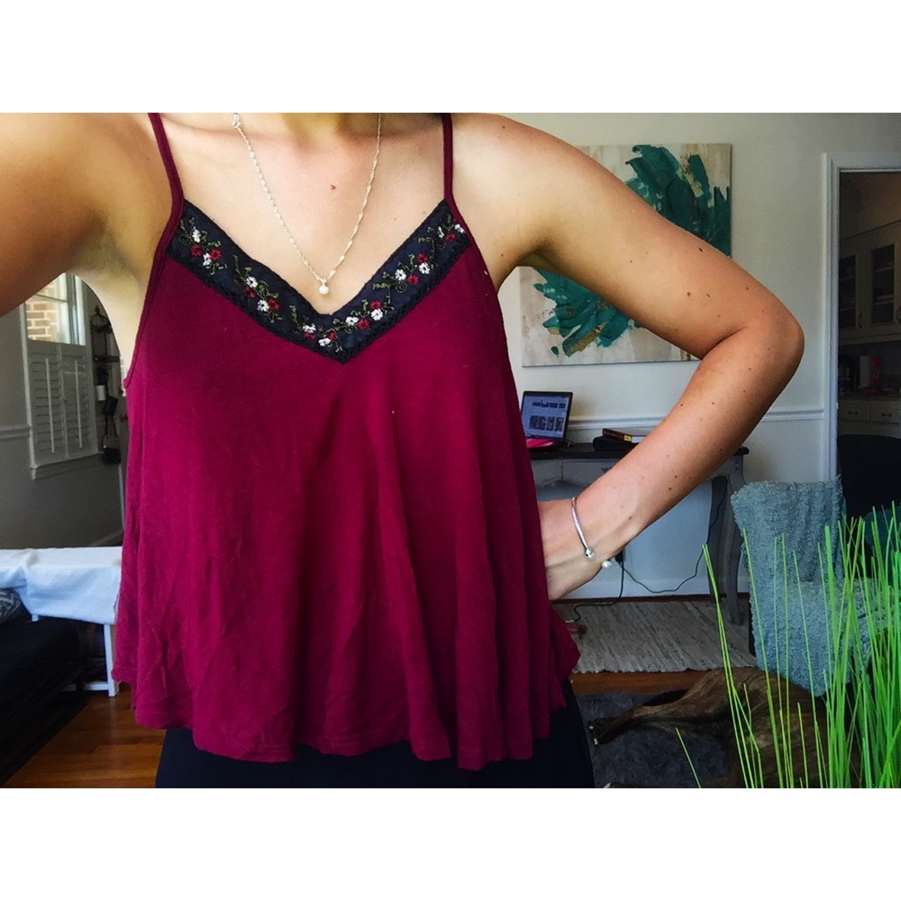 Red Semi-Crop Tanktop
